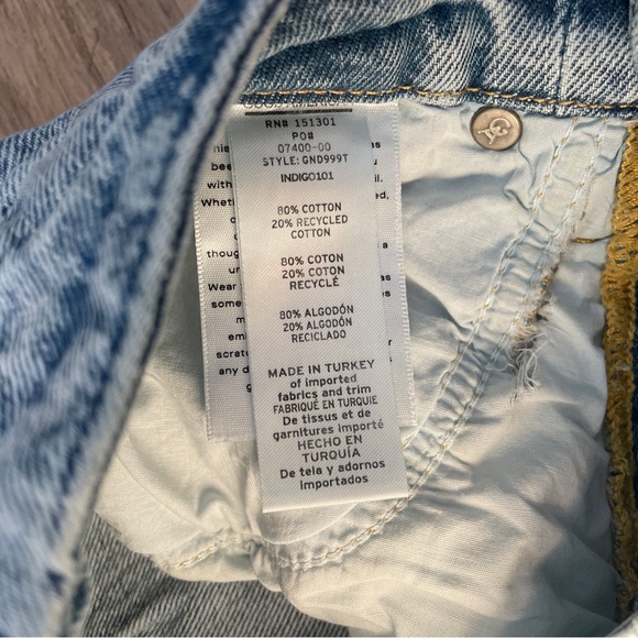 Good American Good '90s Duster Crop Straight Leg Jeans Size 2/26 - Picture 6 of 8